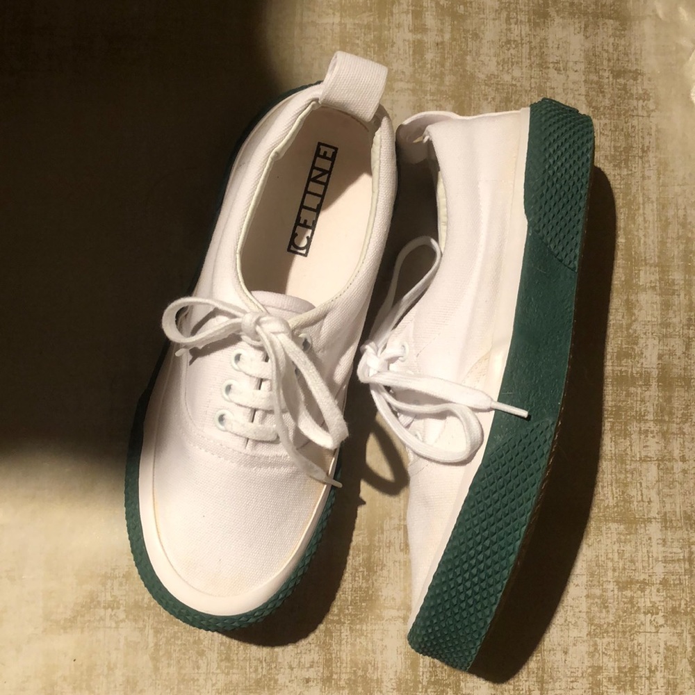 CELINE bold sole sneakers.
